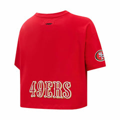 Christian McCaffrey San Francisco 49ers Pro Standard Women's Player Name & Number Cropped Boxy T-Shirt Scarlet | NFL