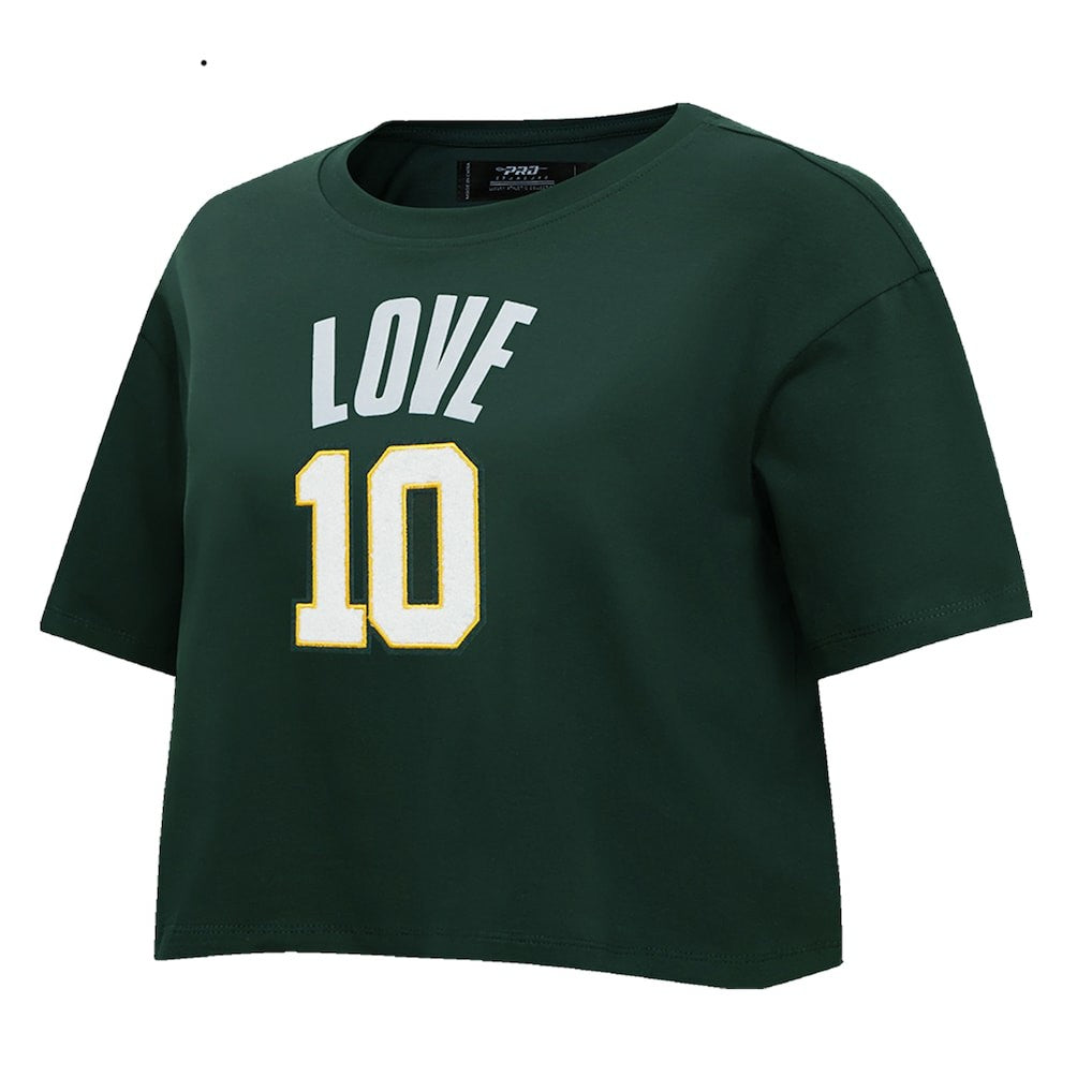 Jordan Love Green Bay Packers Pro Standard Women's Player Name & Number Cropped Boxy T-Shirt Green | NFL
