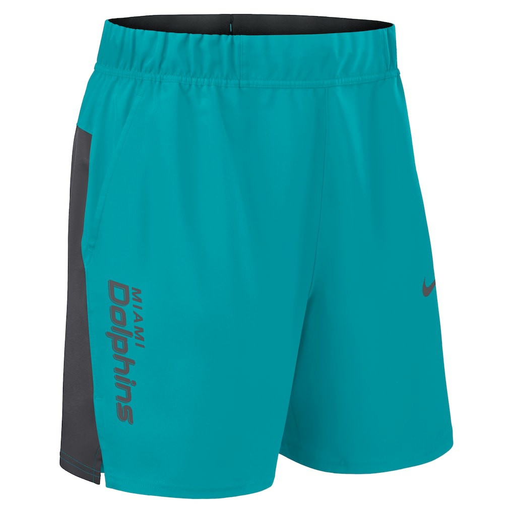 Miami Dolphins Woven Victory Dri-FIT Shorts Aqua | Nike for Sale