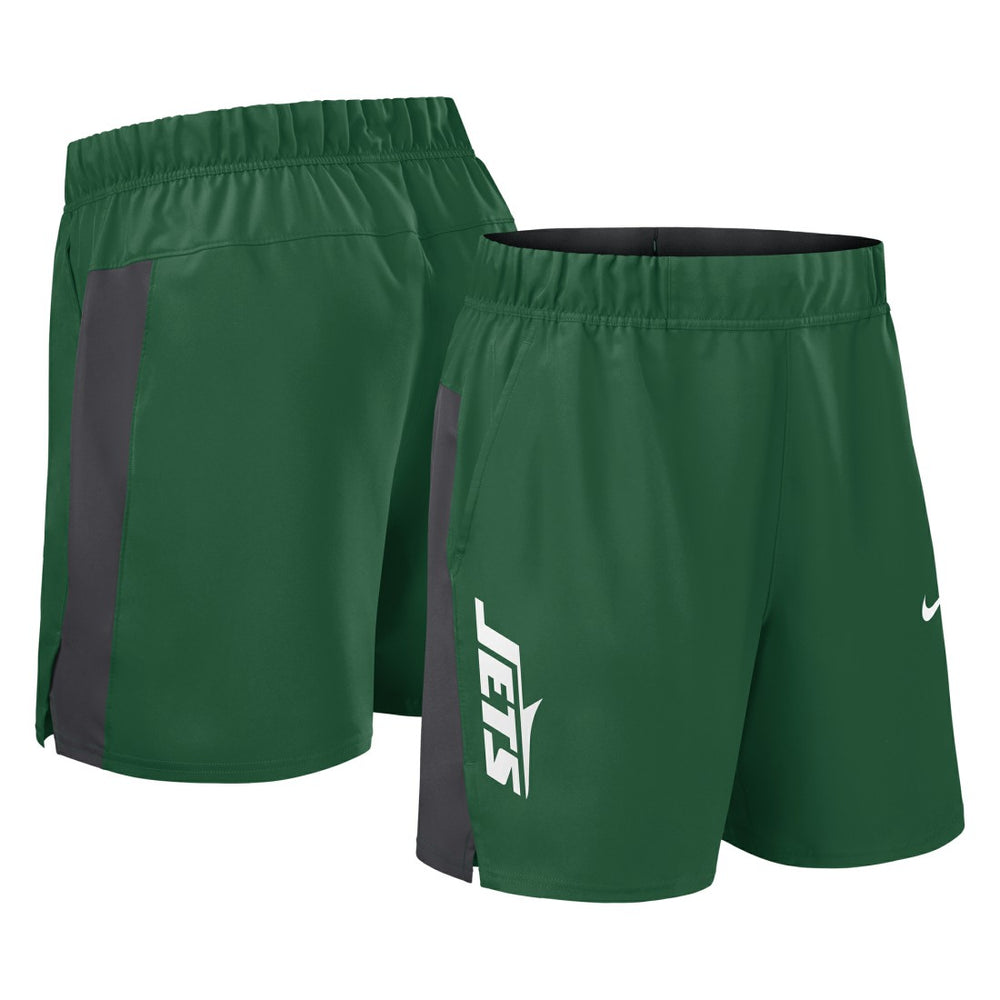 New York Jets Woven Victory Dri-FIT Shorts Green | Nike for Sale