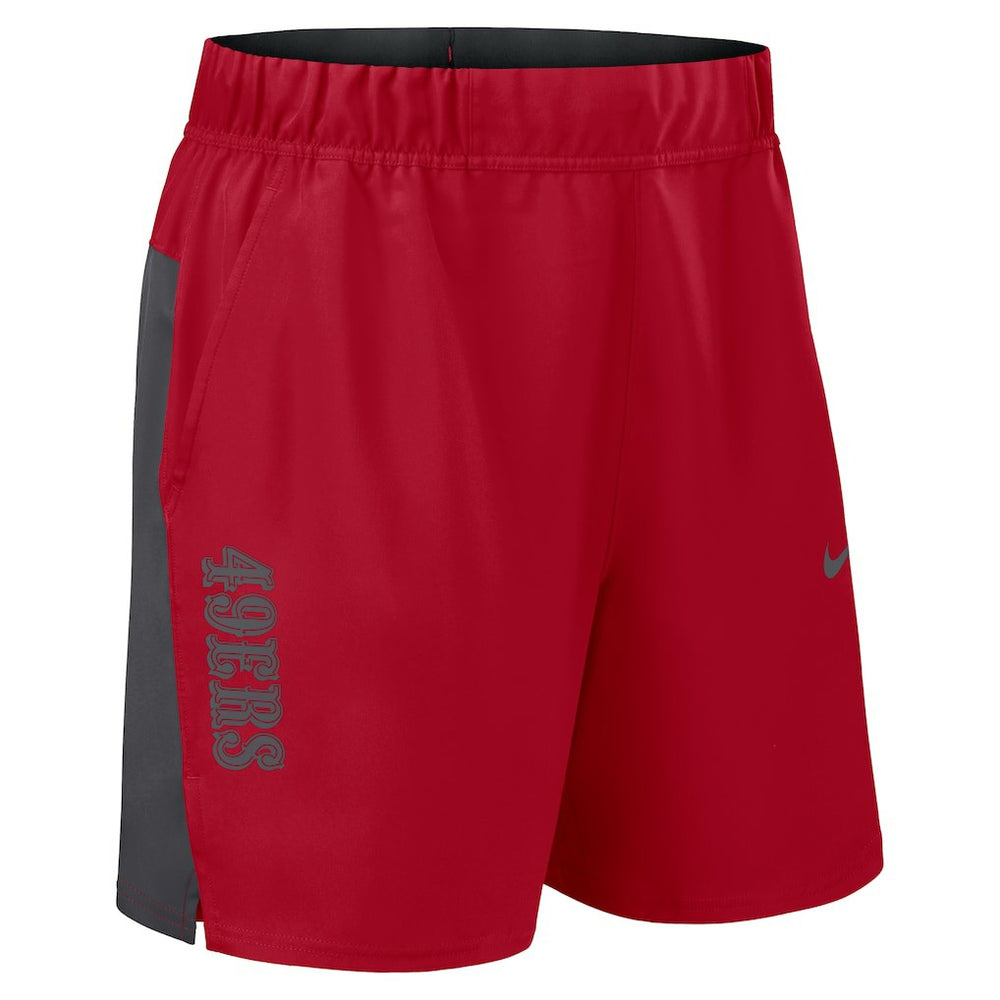 San Francisco 49ers Woven Victory Dri-FIT Shorts Scarlet | Nike for Sale