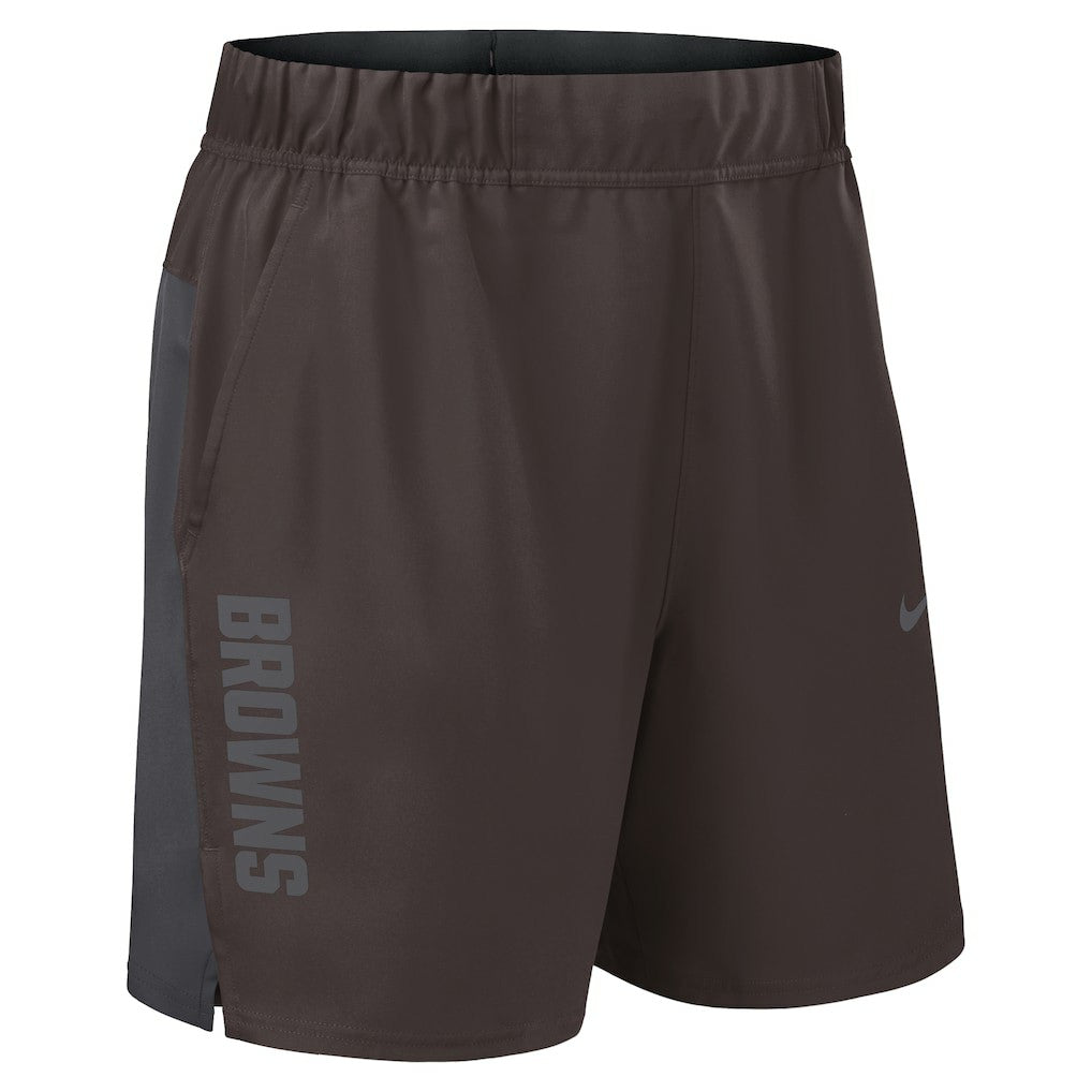 Cleveland Browns Woven Victory Dri-FIT Shorts Brown | Nike for Sale