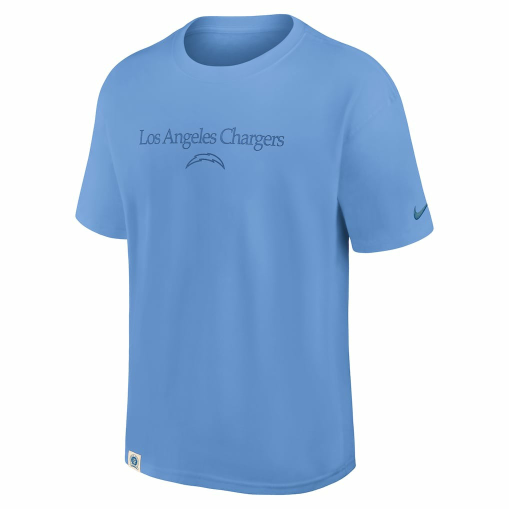 Los Angeles Chargers Glory Max90 T-Shirt Powder Blue | Nike for Sale