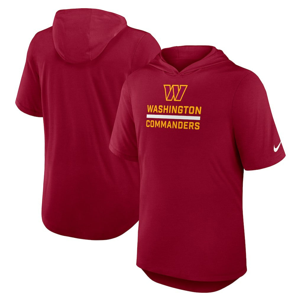 Washington Commanders Lockup Tri-Blend Hoodie T-Shirt Burgundy | Nike for Sale