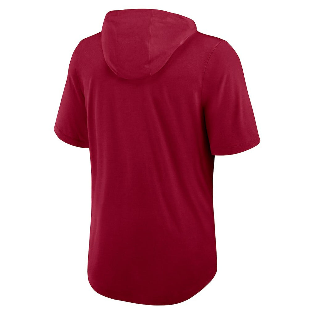 Washington Commanders Lockup Tri-Blend Hoodie T-Shirt Burgundy | Nike for Sale