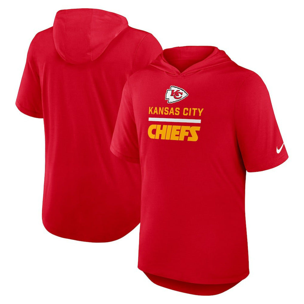 Kansas City Chiefs Lockup Tri-Blend Hoodie T-Shirt Red | Nike for Sale