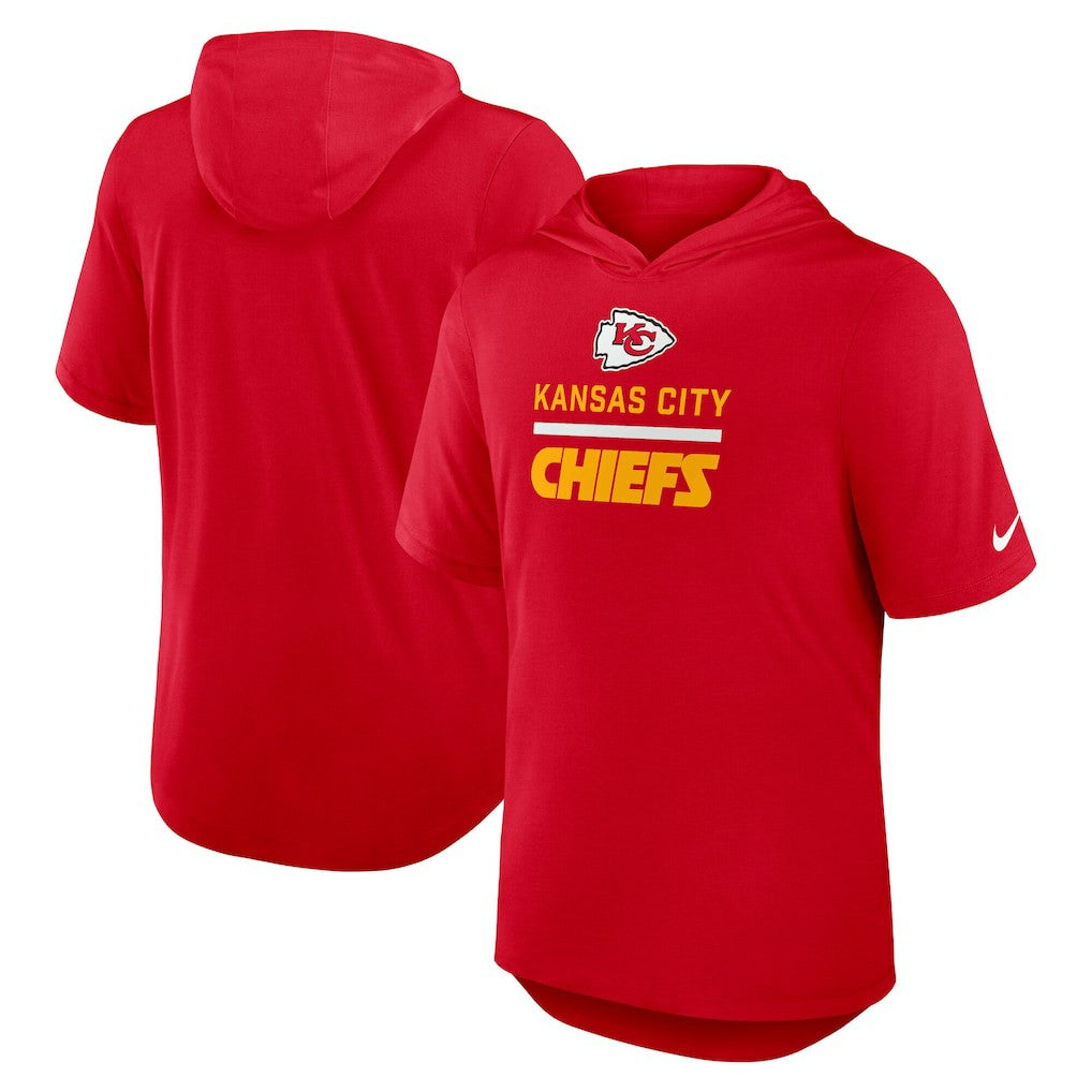 Kansas City Chiefs Lockup Tri-Blend Hoodie T-Shirt Red | Nike for Sale
