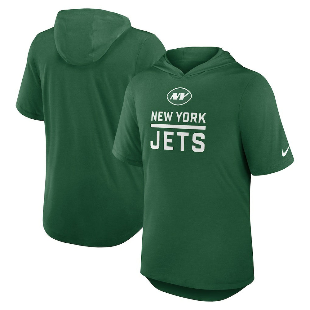 New York Jets Lockup Tri-Blend Hoodie T-Shirt Green | Nike for Sale