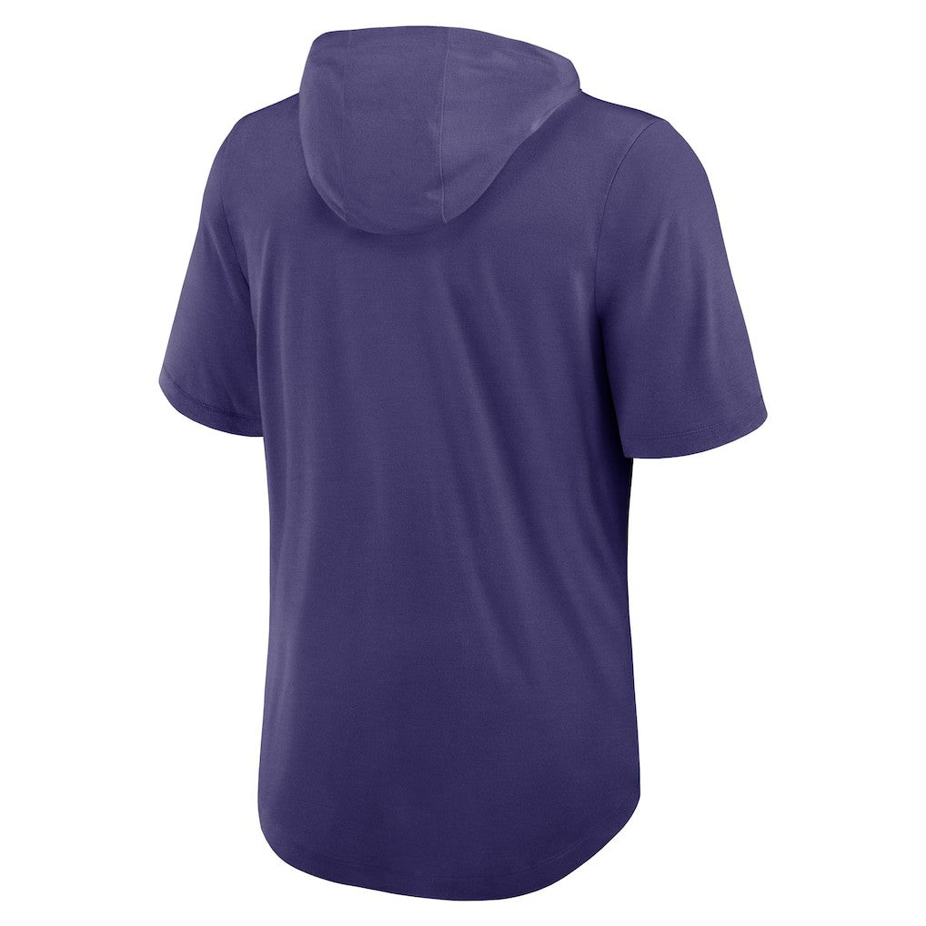 Baltimore Ravens Lockup Tri-Blend Hoodie T-Shirt Purple | Nike for Sale