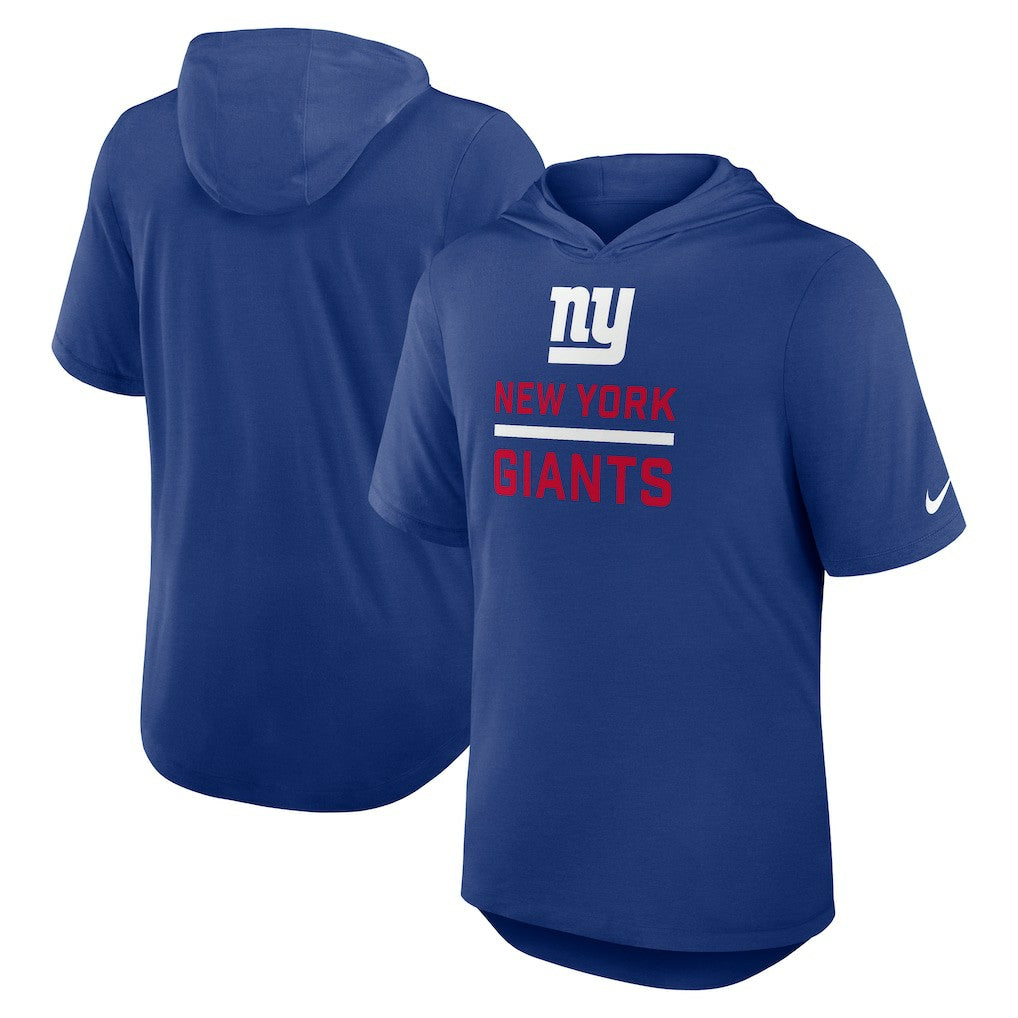 New York Giants Lockup Tri-Blend Hoodie T-Shirt Royal | Nike for Sale