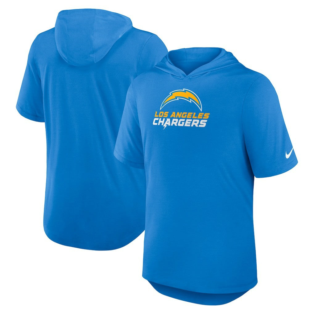 Los Angeles Chargers Lockup Tri-Blend Hoodie T-Shirt Powder Blue | Nike for Sale