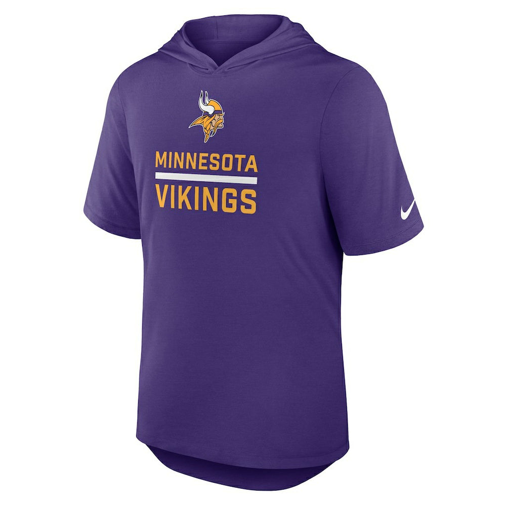 Minnesota Vikings Lockup Tri-Blend Hoodie T-Shirt Purple | Nike for Sale