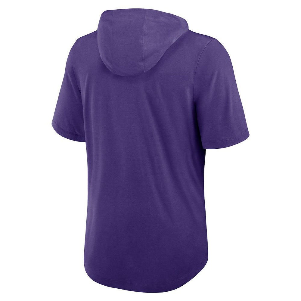 Minnesota Vikings Lockup Tri-Blend Hoodie T-Shirt Purple | Nike for Sale