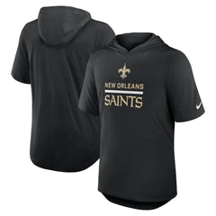 New Orleans Saints Lockup Tri-Blend Hoodie T-Shirt Black | Nike for Sale