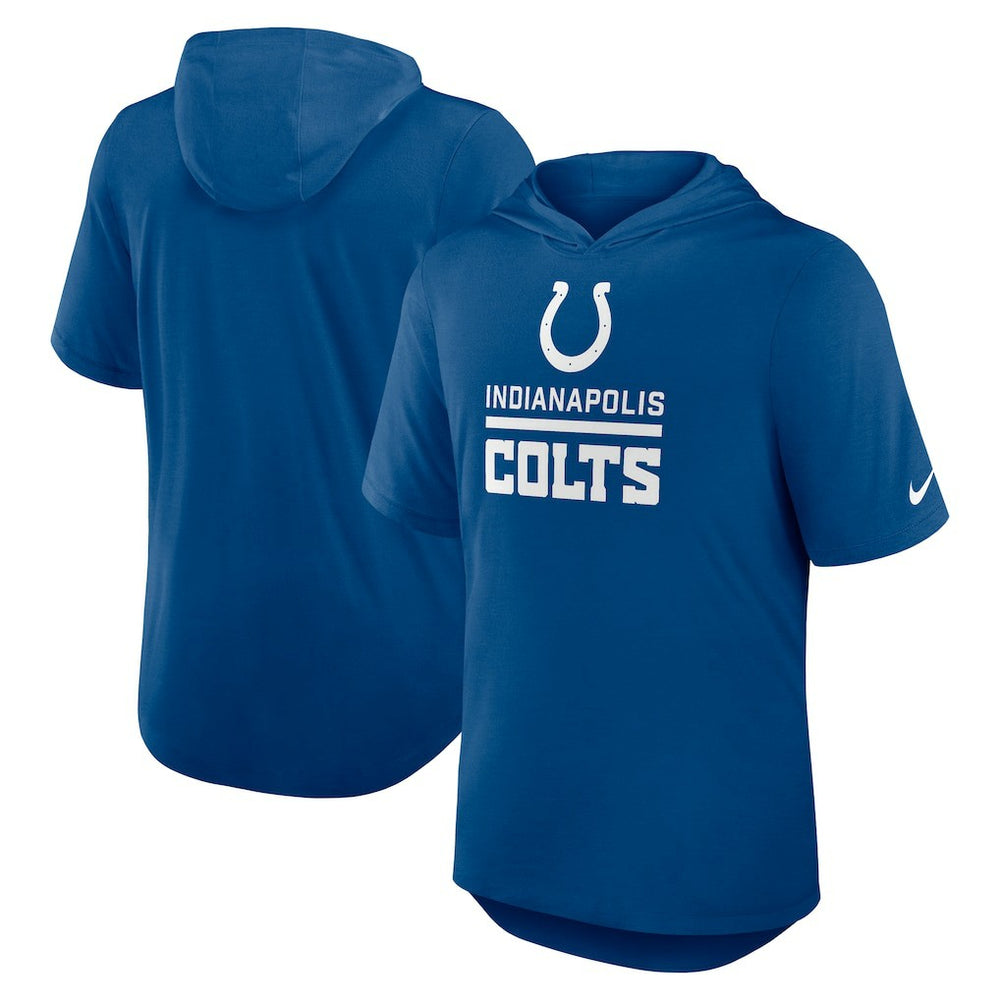 Indianapolis Colts Lockup Tri-Blend Hoodie T-Shirt Royal | Nike for Sale