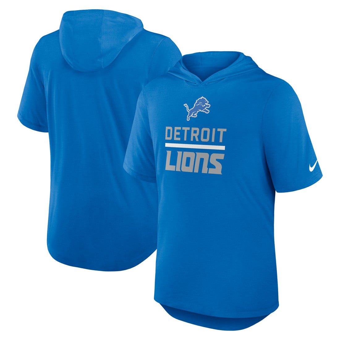 Detroit Lions Lockup Tri-Blend Hoodie T-Shirt Blue | Nike for Sale