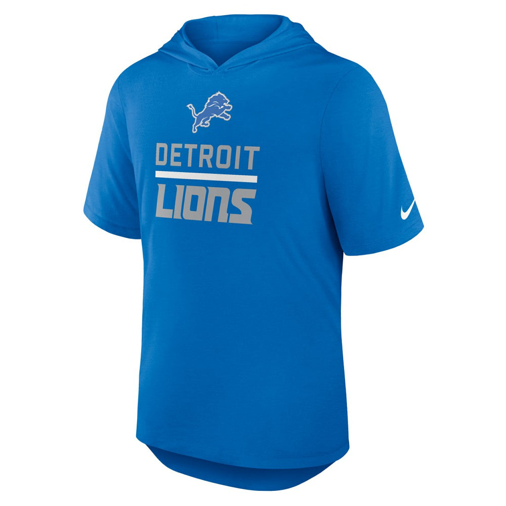 Detroit Lions Lockup Tri-Blend Hoodie T-Shirt Blue | Nike for Sale