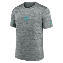 Miami Dolphins Sideline Velocity Dri-FIT T-Shirt - Gray | Nike for Sale