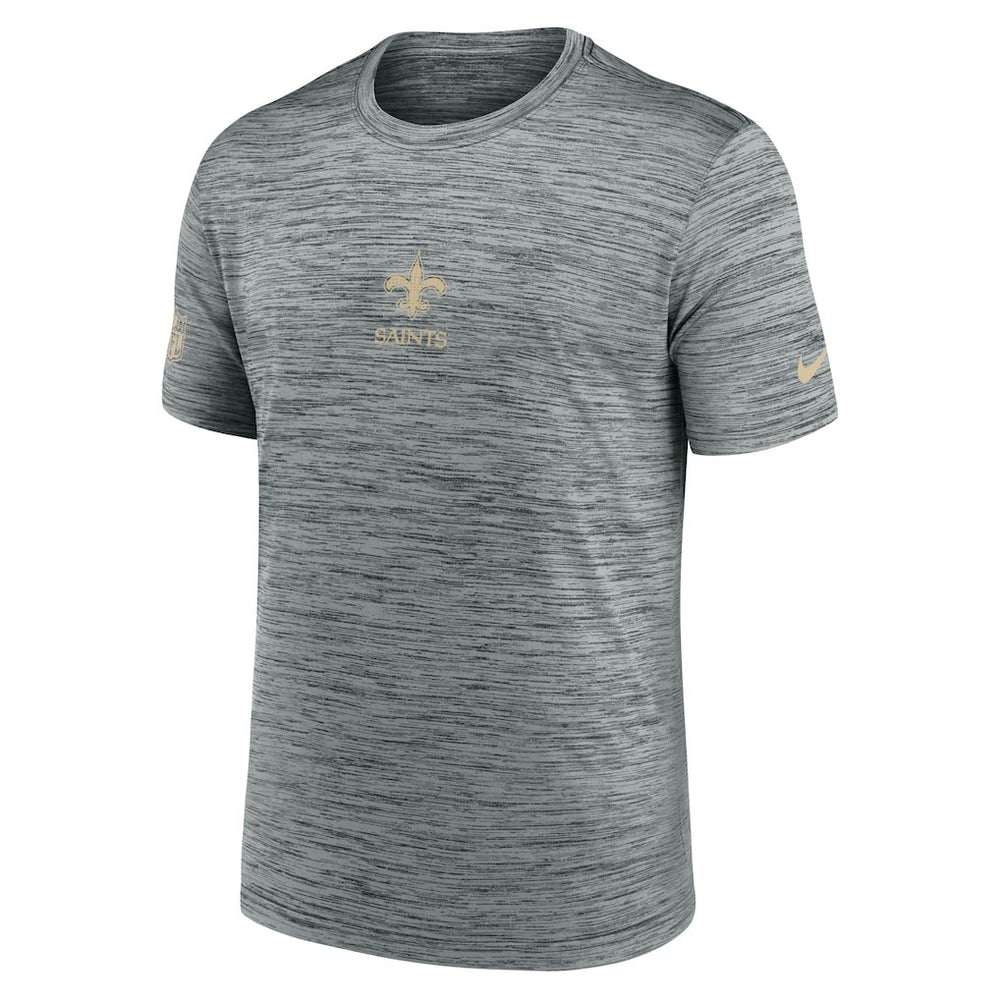 New Orleans Saints Sideline Velocity Dri-FIT T-Shirt - Gray | Nike for Sale