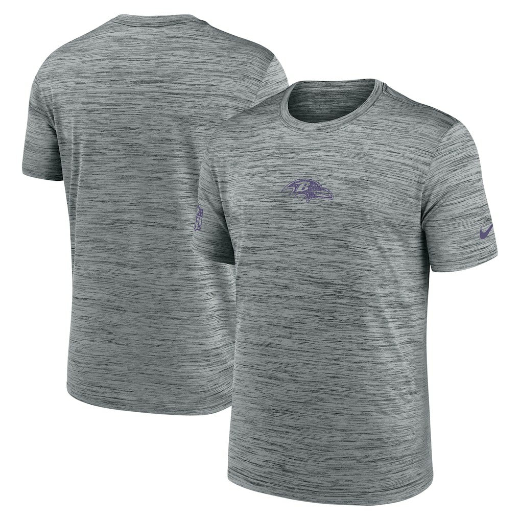 Baltimore Ravens Sideline Velocity Dri-FIT T-Shirt - Gray | Nike for Sale