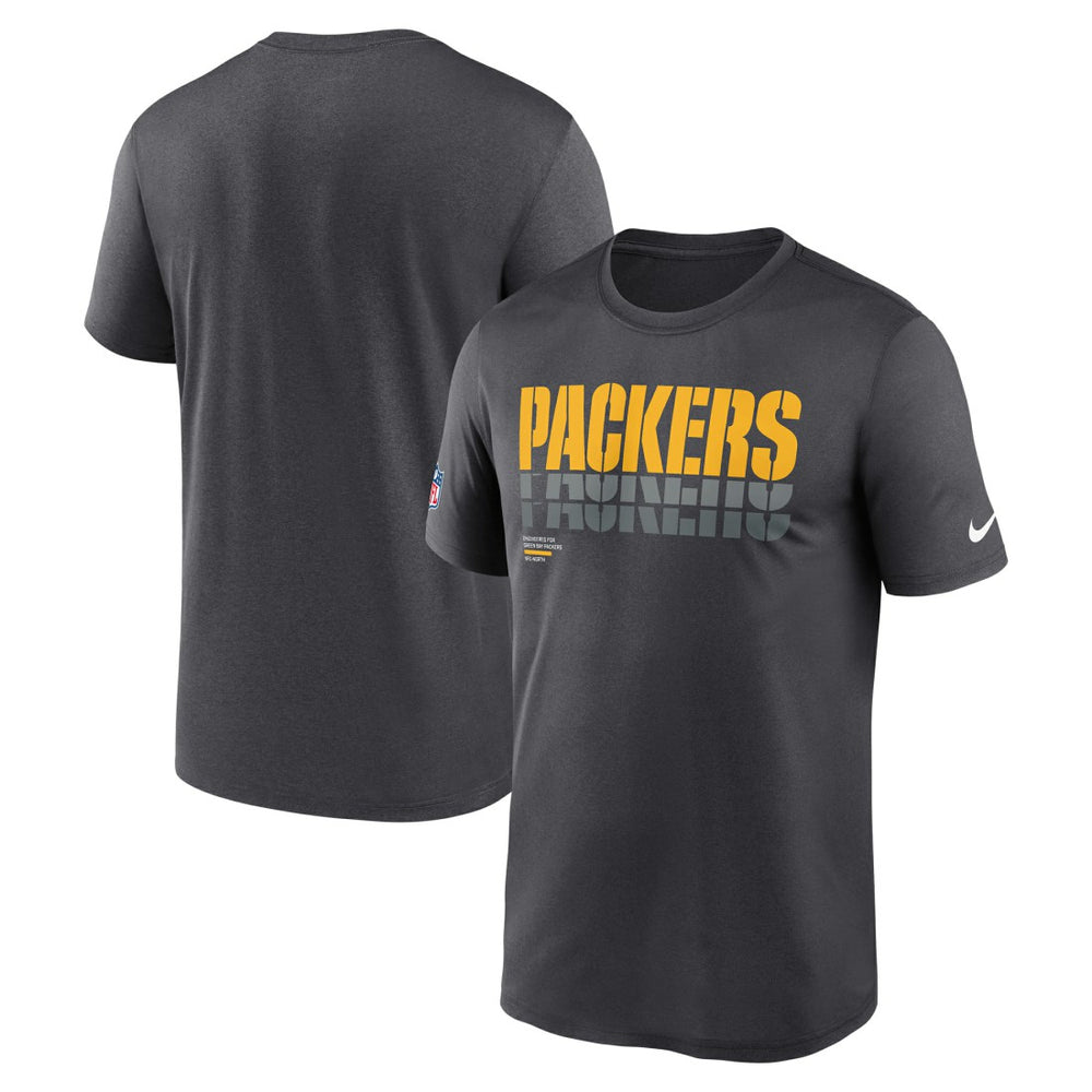 Green Bay Packers Sideline Legend Dri-FIT T-Shirt Charcoal | Nike for Sale