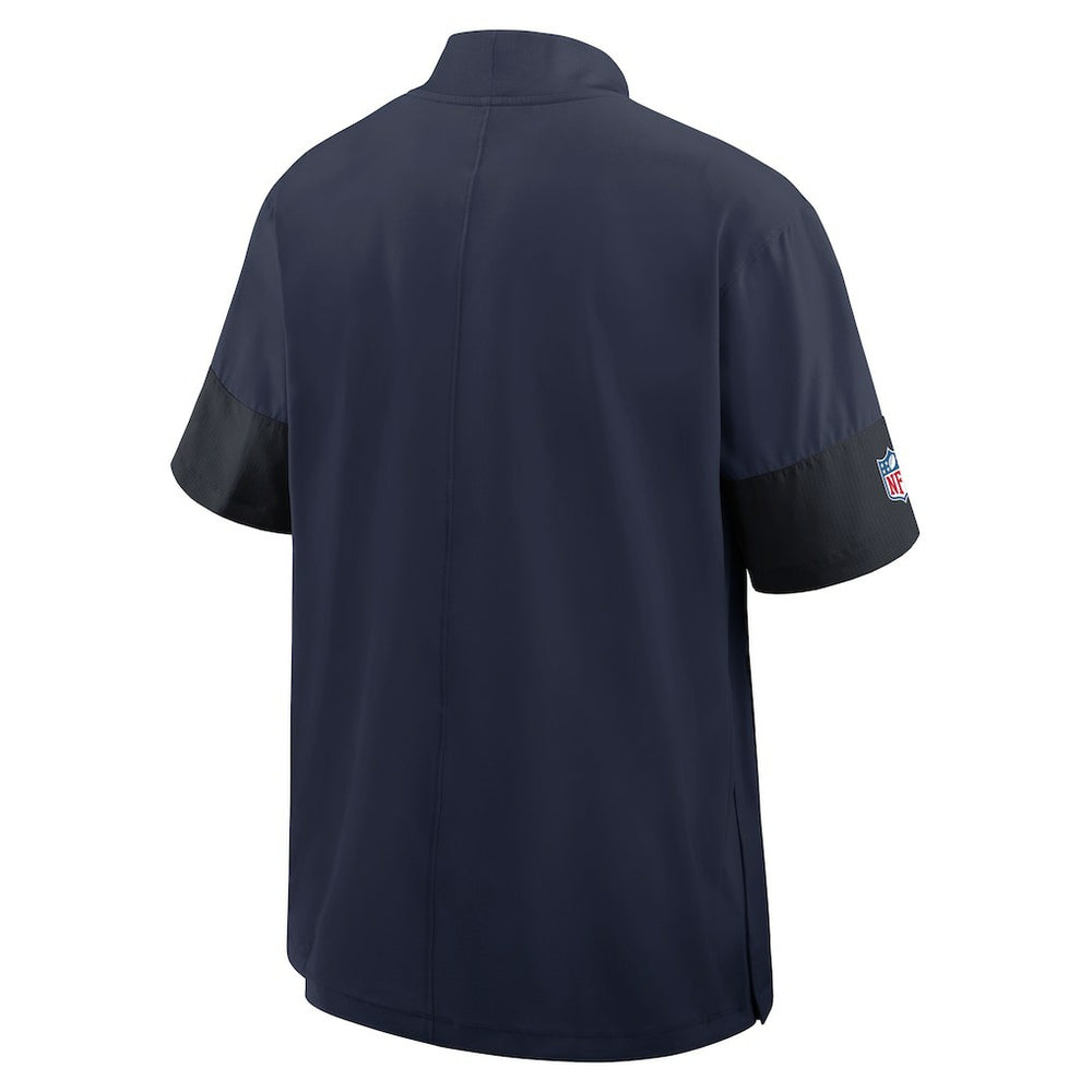 Seattle Seahawks Sideline Short Sleeve Quarter-Zip Dri-FIT Coach Jacket College Navy | Nike for Sale