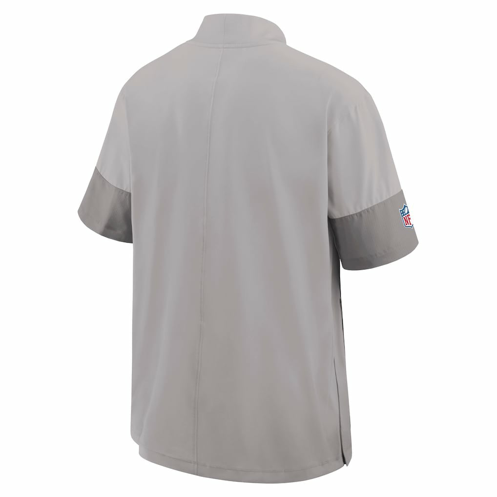 Miami Dolphins Sideline Short Sleeve Quarter-Zip Dri-FIT Coach Jacket Gray | Nike for Sale