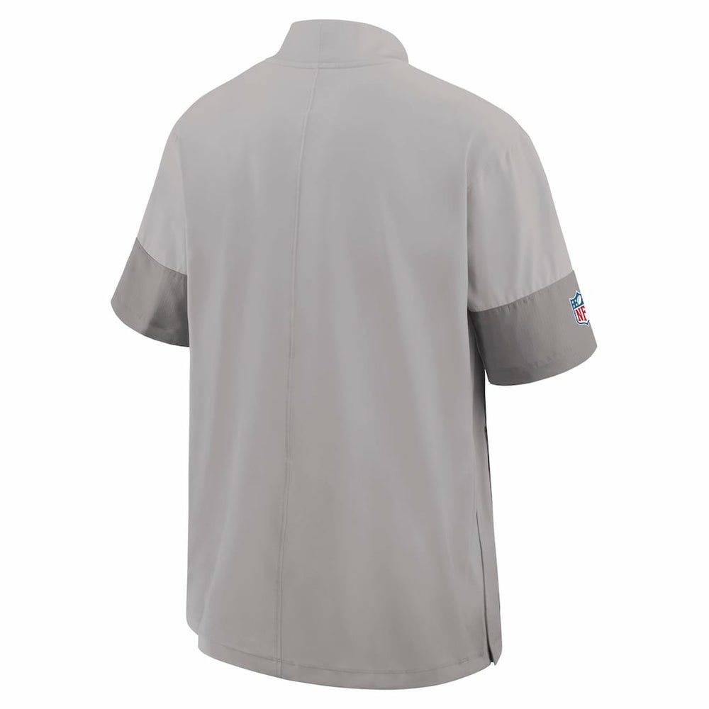 Miami Dolphins Sideline Short Sleeve Quarter-Zip Dri-FIT Coach Jacket Gray | Nike for Sale