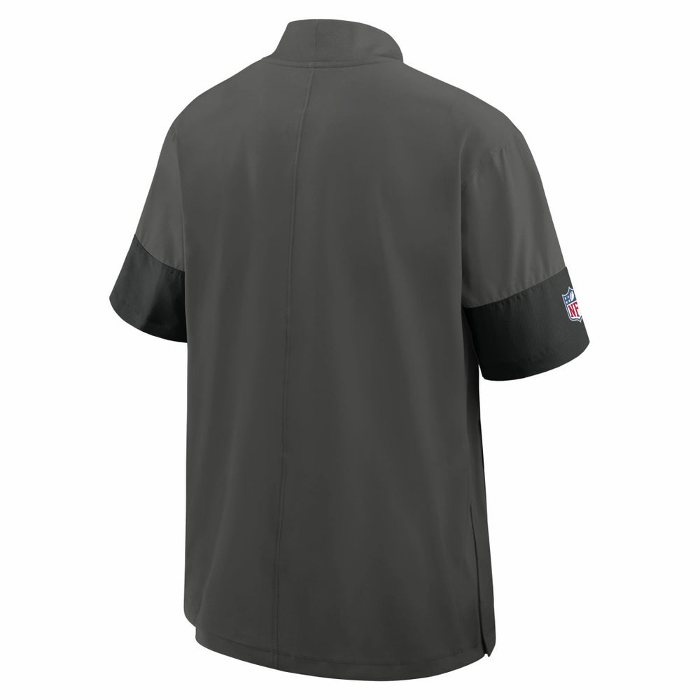Tampa Bay Buccaneers Sideline Short Sleeve Quarter-Zip Dri-FIT Coach Jacket Pewter | Nike for Sale