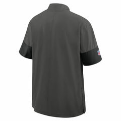 Tampa Bay Buccaneers Sideline Short Sleeve Quarter-Zip Dri-FIT Coach Jacket Pewter | Nike for Sale