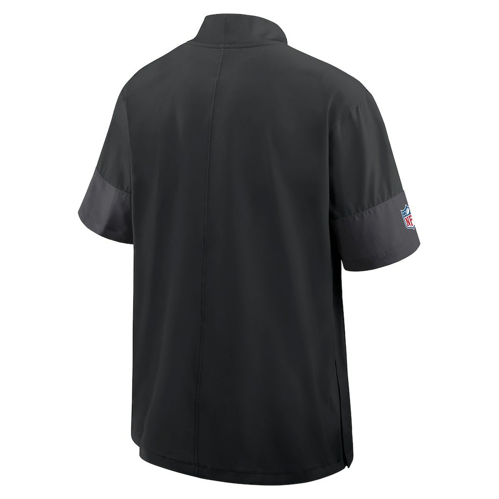 Minnesota Vikings Sideline Short Sleeve Quarter-Zip Dri-FIT Coach Jacket Black | Nike for Sale