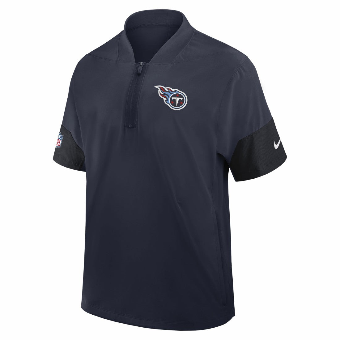 Tennessee Titans Sideline Short Sleeve Quarter-Zip Dri-FIT Coach Jacket Navy | Nike for Sale