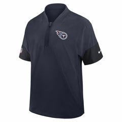 Tennessee Titans Sideline Short Sleeve Quarter-Zip Dri-FIT Coach Jacket Navy | Nike for Sale