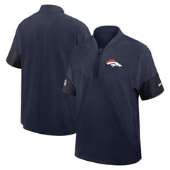Denver Broncos Sideline Short Sleeve Quarter-Zip Dri-FIT Coach Jacket Navy | Nike for Sale