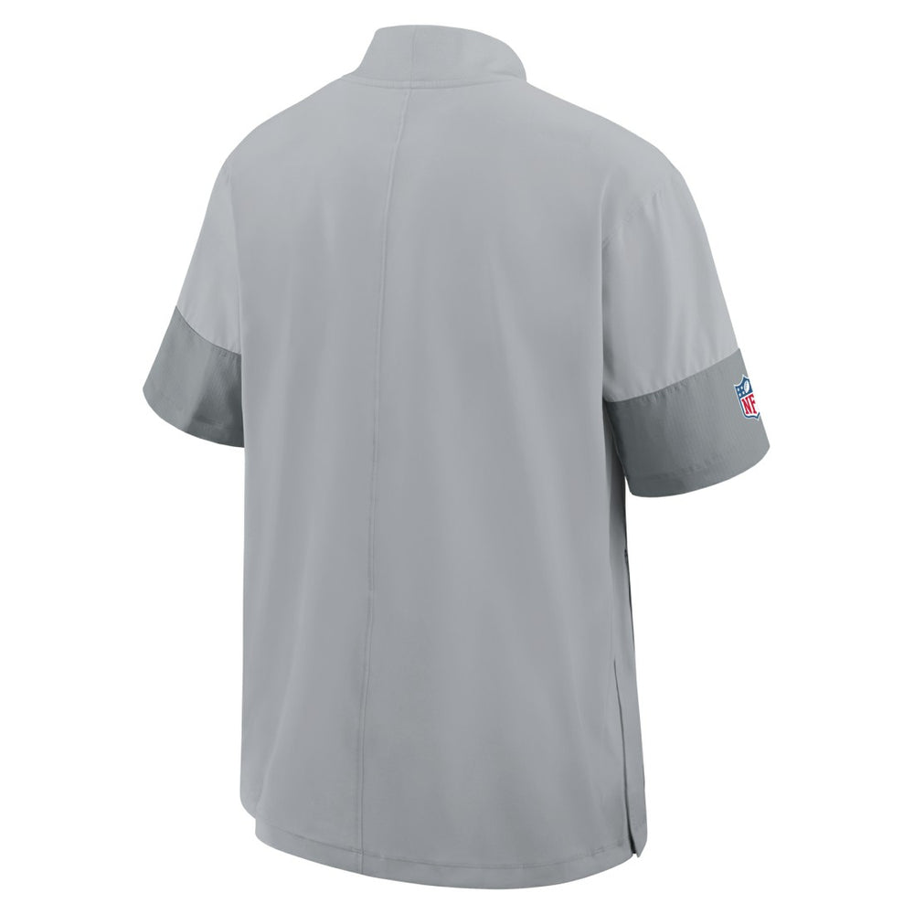 Detroit Lions Sideline Short Sleeve Quarter-Zip Dri-FIT Coach Jacket Gray | Nike for Sale