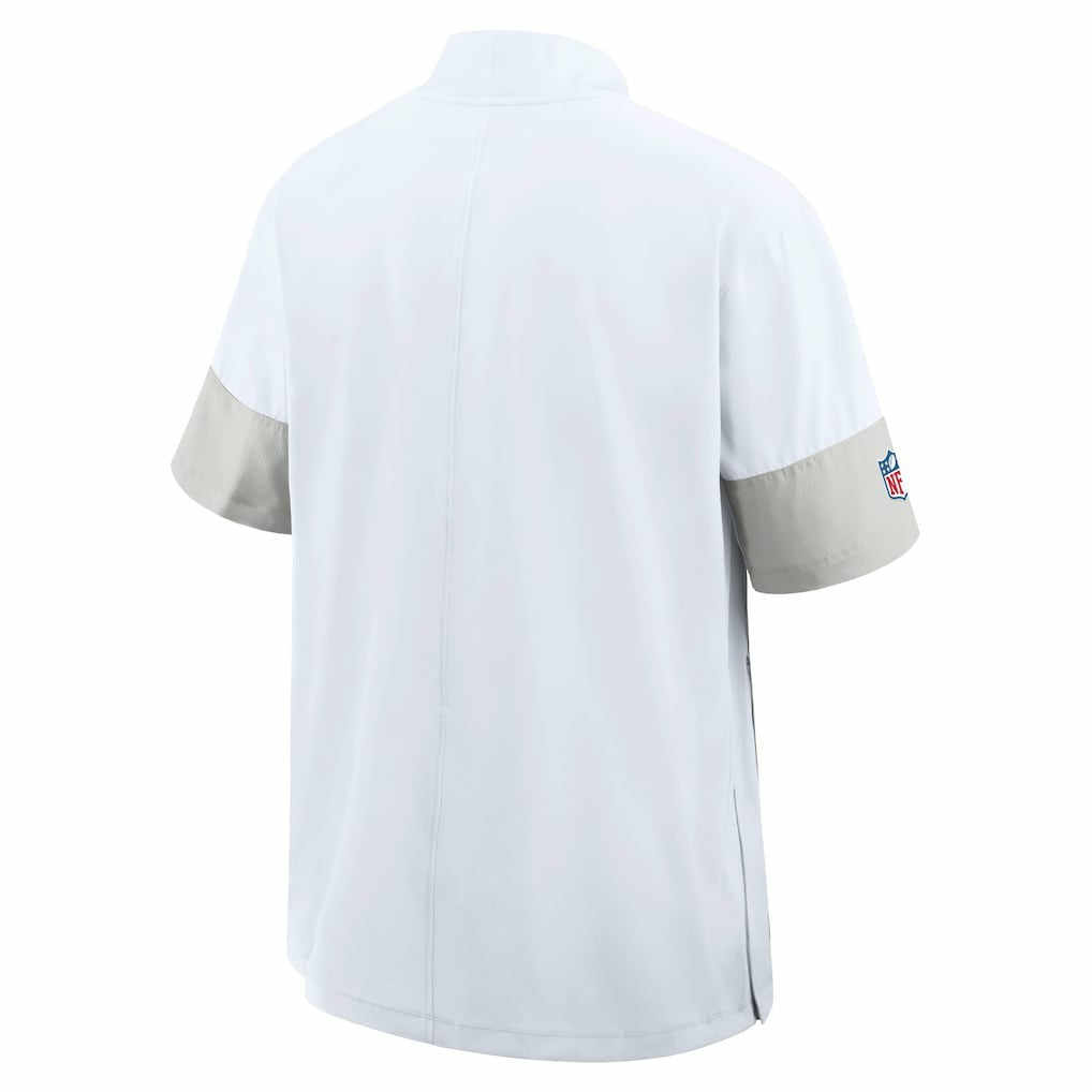 Buffalo Bills Sideline Short Sleeve Quarter-Zip Dri-FIT Coach Jacket White | Nike for Sale
