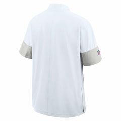 Buffalo Bills Sideline Short Sleeve Quarter-Zip Dri-FIT Coach Jacket White | Nike for Sale