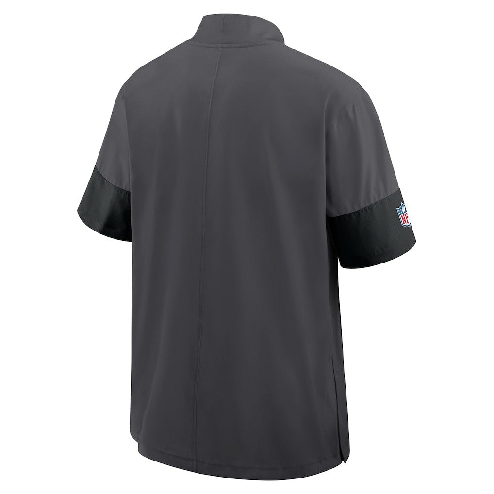 Cleveland Browns Sideline Short Sleeve Quarter-Zip Dri-FIT Coach Jacket Anthracite | Nike for Sale