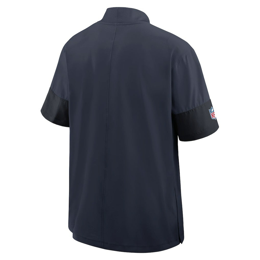 Chicago Bears Sideline Short Sleeve Quarter-Zip Dri-FIT Coach Jacket Navy | Nike for Sale