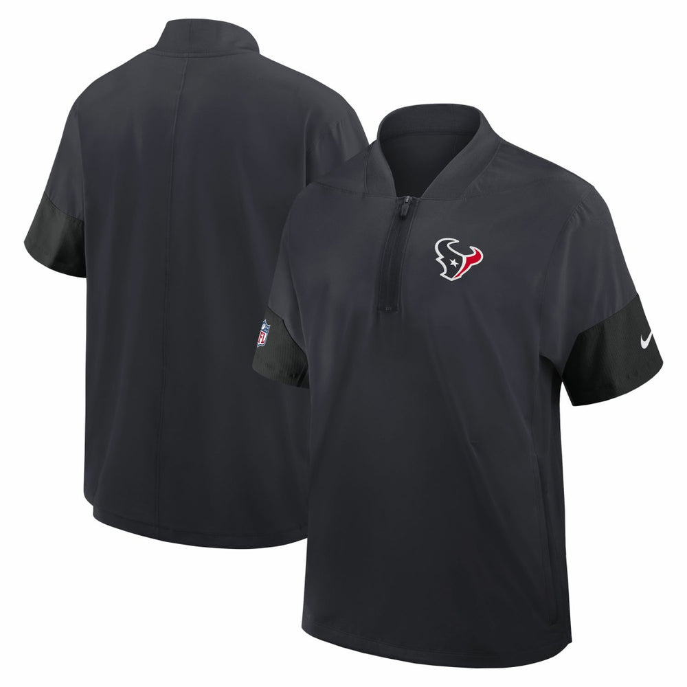 Houston Texans Sideline Short Sleeve Quarter-Zip Dri-FIT Coach Jacket Navy | Nike for Sale