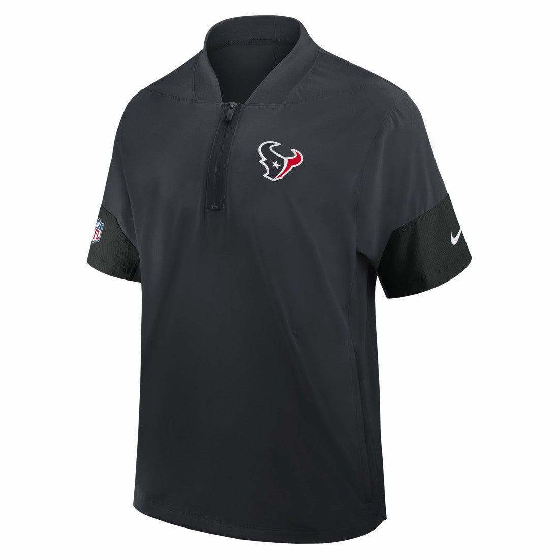 Houston Texans Sideline Short Sleeve Quarter-Zip Dri-FIT Coach Jacket Navy | Nike for Sale