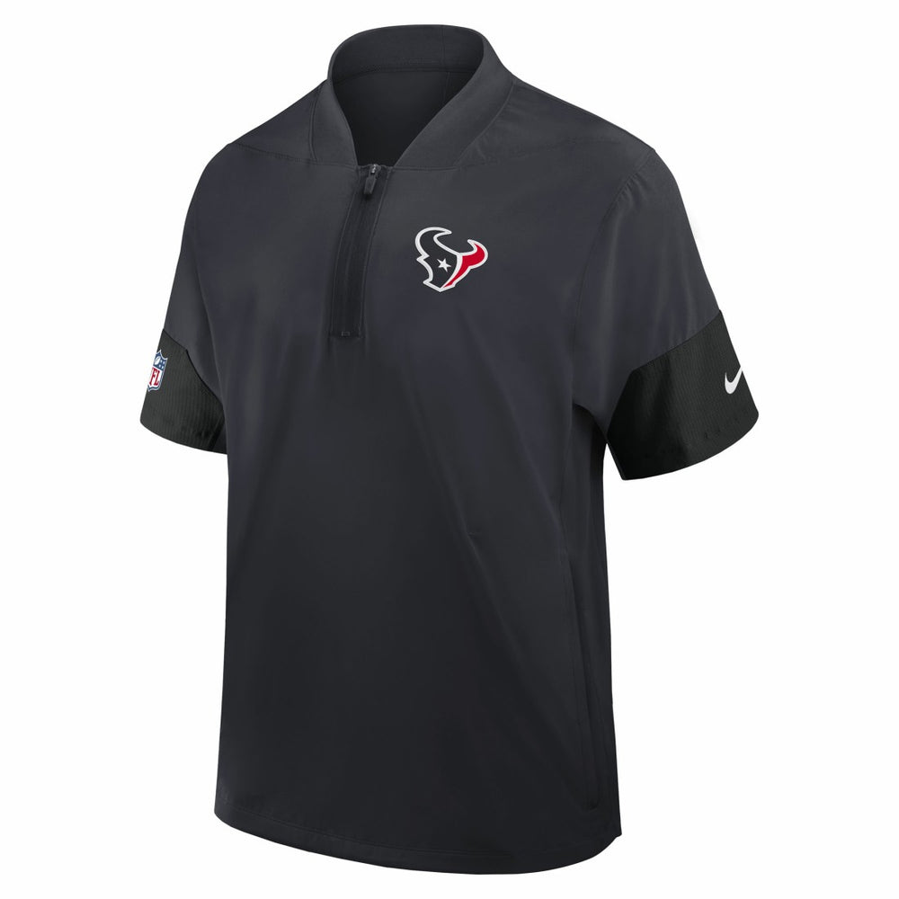 Houston Texans Sideline Short Sleeve Quarter-Zip Dri-FIT Coach Jacket Navy | Nike for Sale