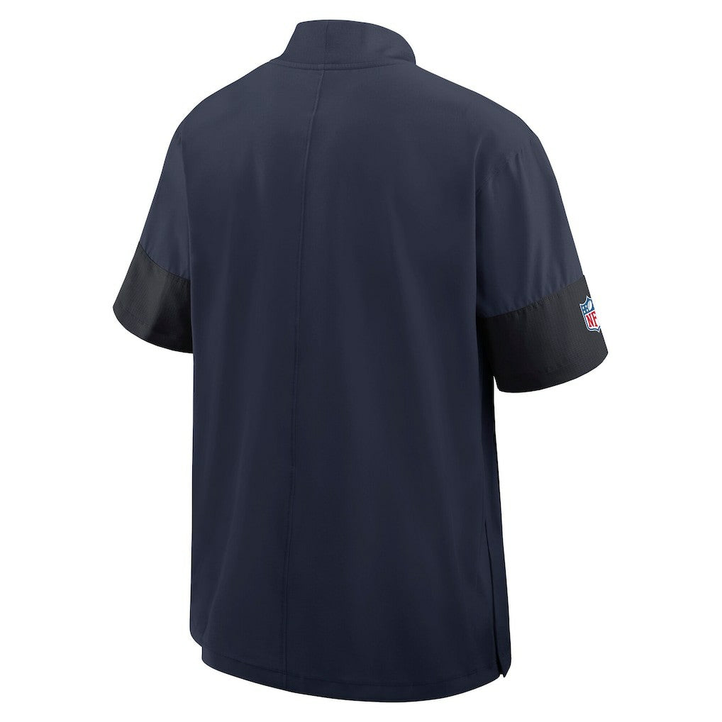 Dallas Cowboys Sideline Short Sleeve Quarter-Zip Dri-FIT Coach Jacket Navy | Nike for Sale