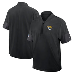 Jacksonville Jaguars Sideline Short Sleeve Quarter-Zip Dri-FIT Coach Jacket Black | Nike for Sale
