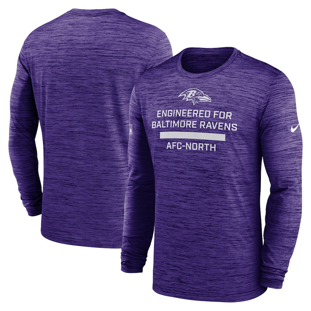 Baltimore Ravens Sideline Velocity Performance Long Sleeve T-Shirt - Purple | Nike for Sale