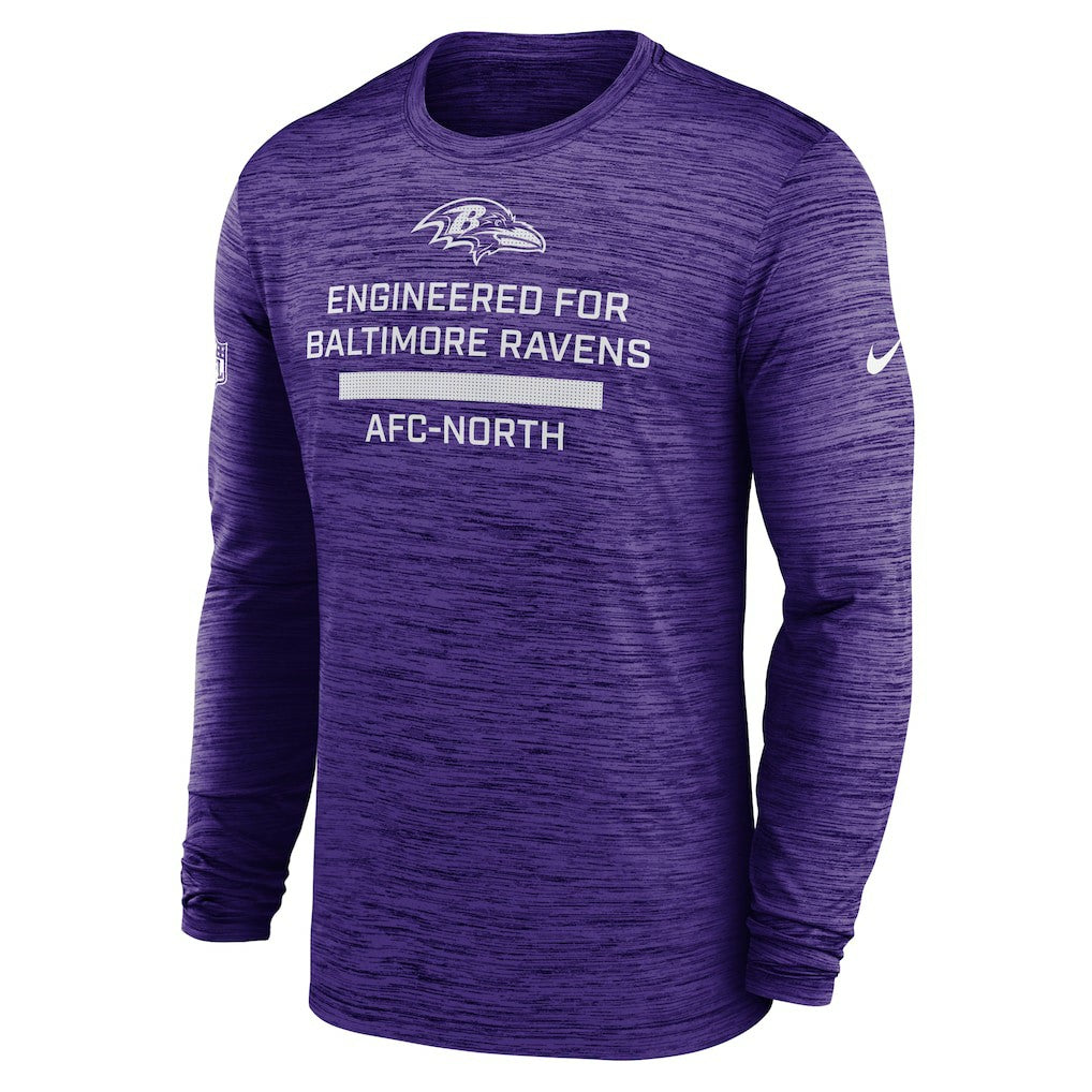 Baltimore Ravens Sideline Velocity Performance Long Sleeve T-Shirt - Purple | Nike for Sale