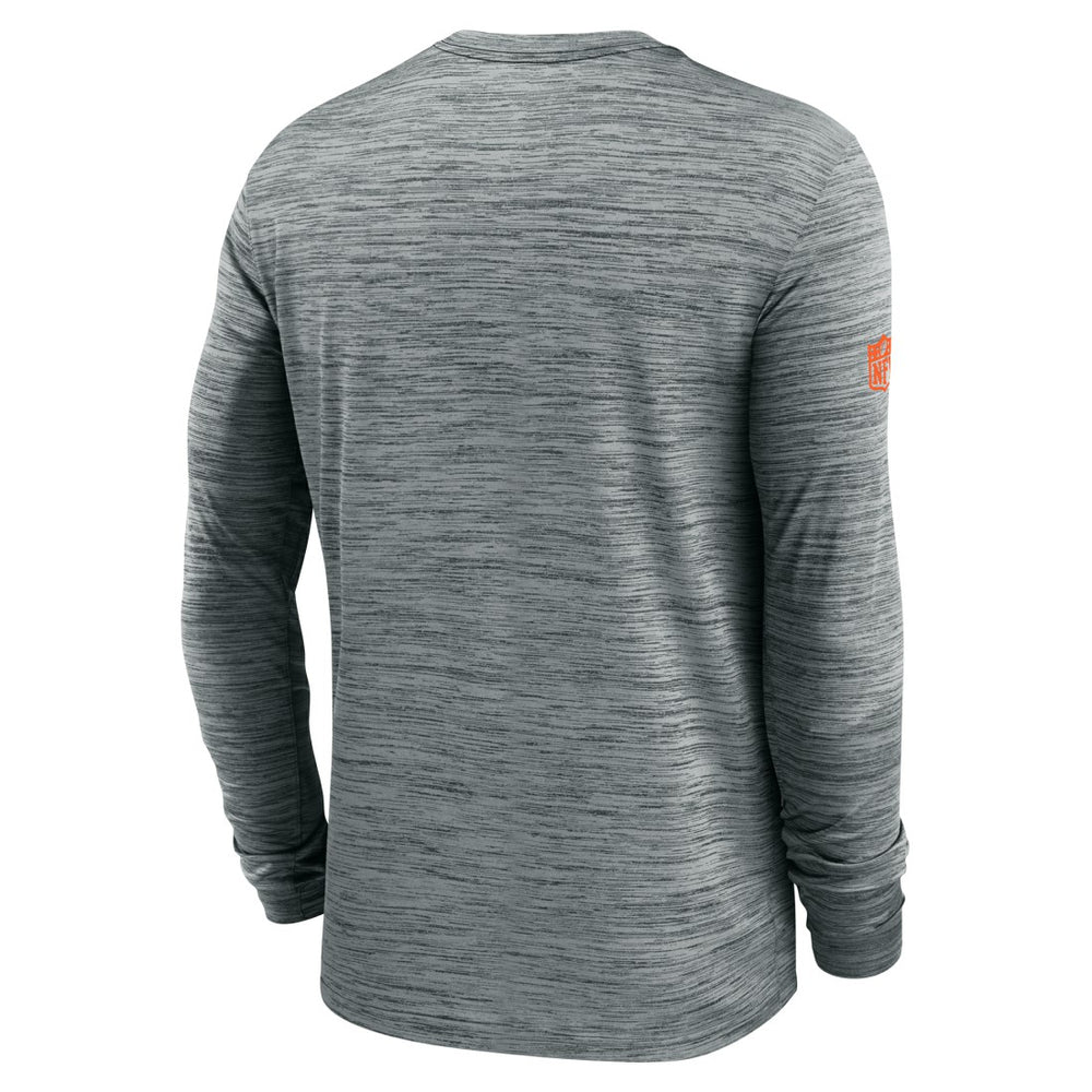 Denver Broncos Sideline Velocity Performance Long Sleeve T-Shirt - Gray | Nike for Sale