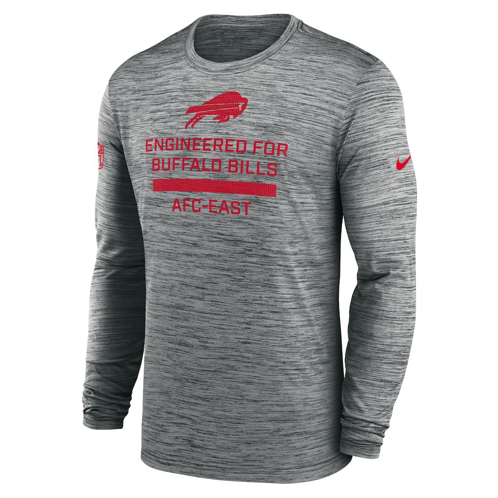 Buffalo Bills Sideline Velocity Performance Long Sleeve T-Shirt - Gray | Nike for Sale