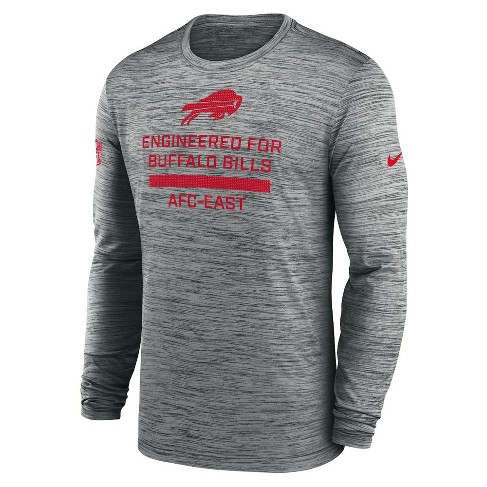Buffalo Bills Sideline Velocity Performance Long Sleeve T-Shirt - Gray | Nike for Sale