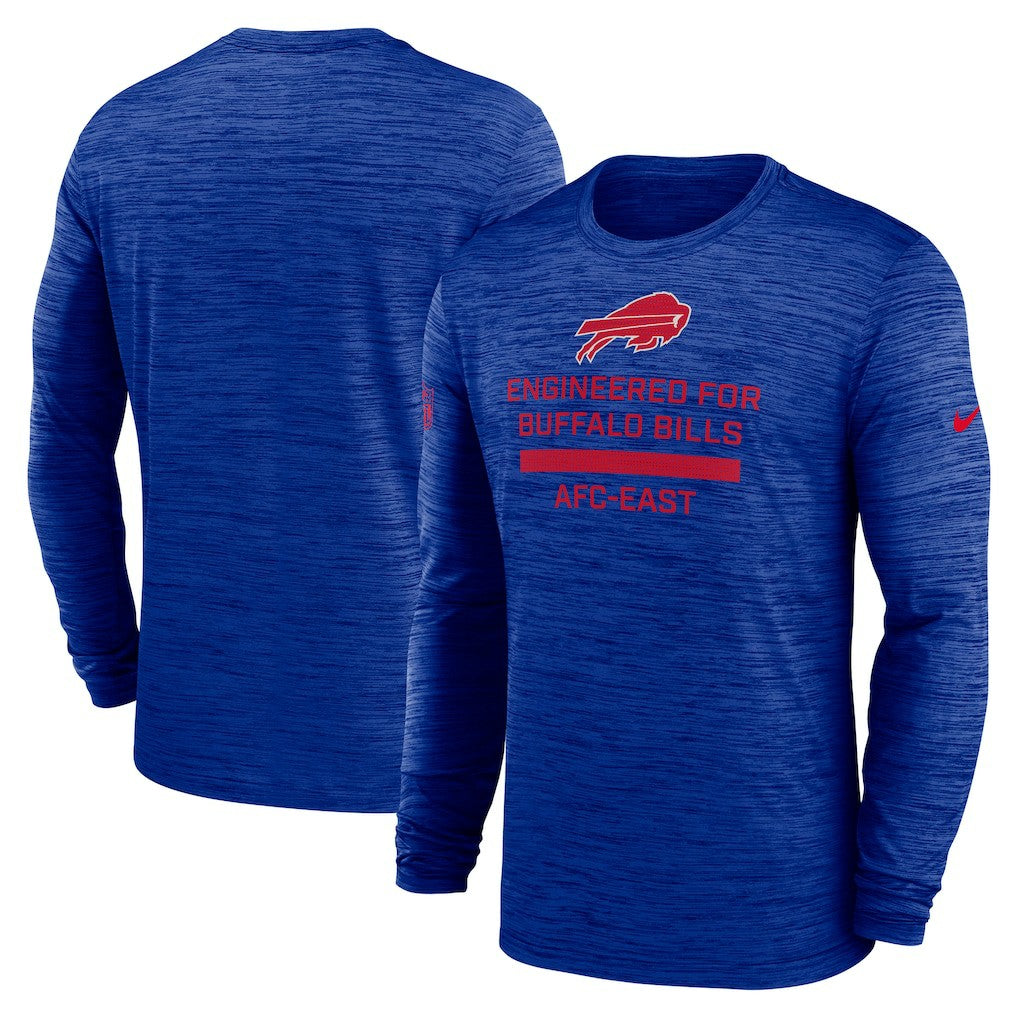 Buffalo Bills Sideline Velocity Performance Long Sleeve T-Shirt - Royal | Nike for Sale